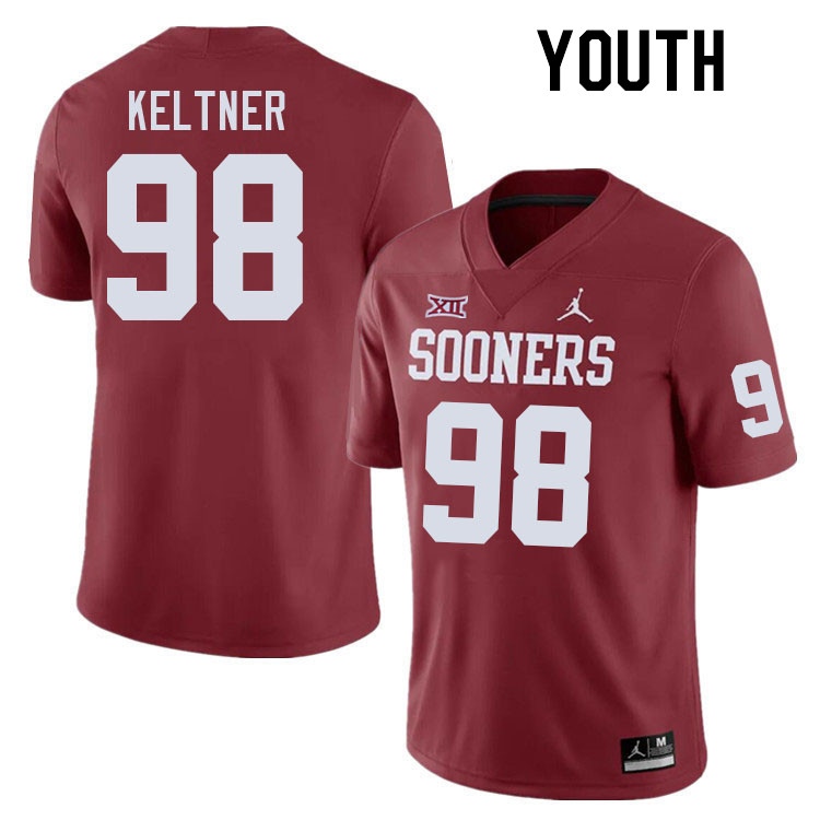 Youth #98 Tyler Keltner Oklahoma Sooners College Football Jerseys Stitched-Crimson